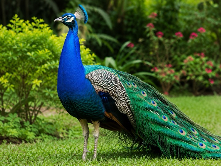 Imagen ilustrativa de Pavo real azul